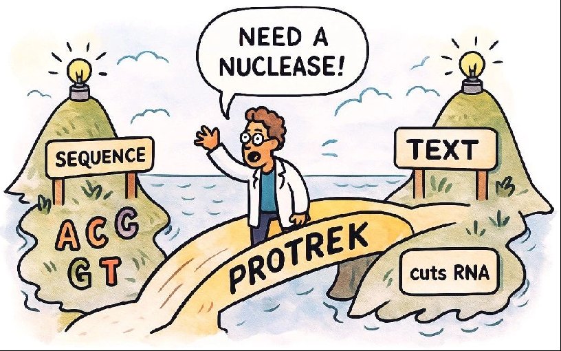 Illustration for ProTrek trimodal protein search